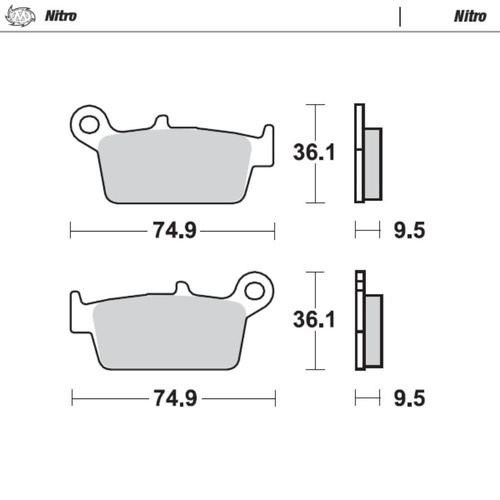 Moto-Master Yamaha YZ 426 F 2000-2002 SinterPro Racing GP Rear Brake Pads