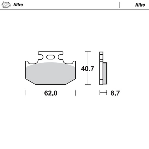 Moto-Master Kawasaki KLX 250 R 1993-1997 Nitro Rear Brake Pads