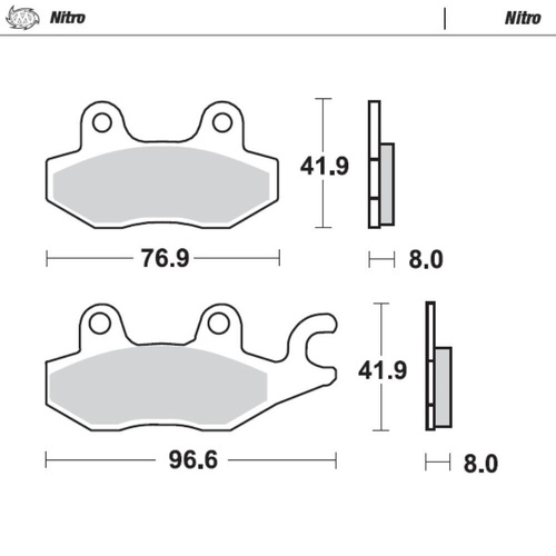 Moto-Master Suzuki LTR 450 2006-2011 Nitro Sport Right Front Brake Pads