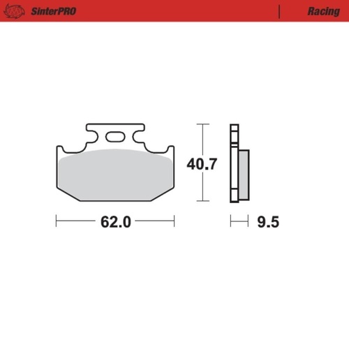 Moto-Master Yamaha YZ 250 1992-1997 SinterPro Racing Rear Brake Pads