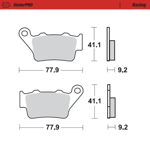 Moto-Master Yamaha WR 125 R 2009-2014 SinterPro Racing Rear Brake Pads