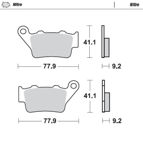 Moto-Master VOR MX 450 2002 SinterPro Racing GP Rear Brake Pads