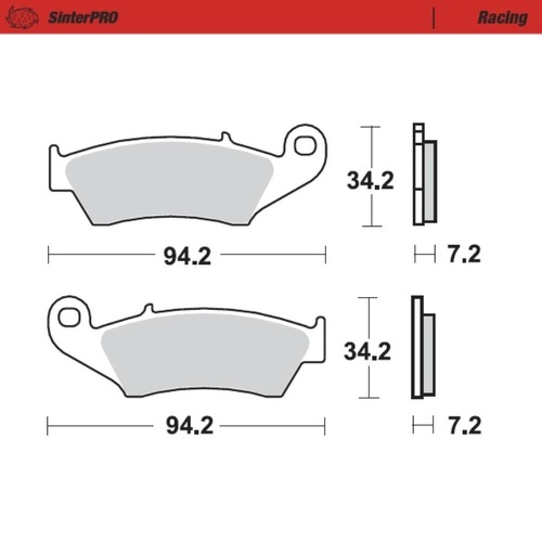 Moto-Master Honda XR 250 R 1996-2004 SinterPro Racing Front Brake Pads