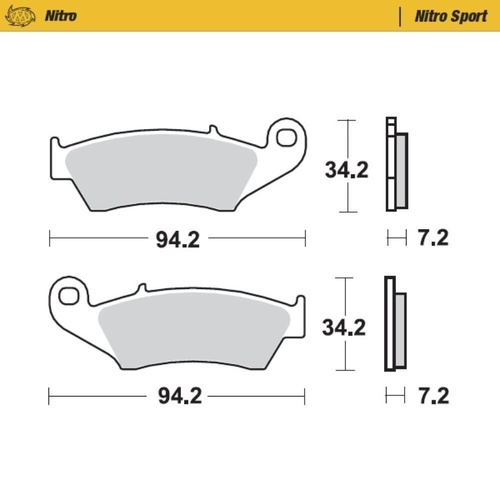 Moto-Master Honda Nitro Right Rear Brake Pad