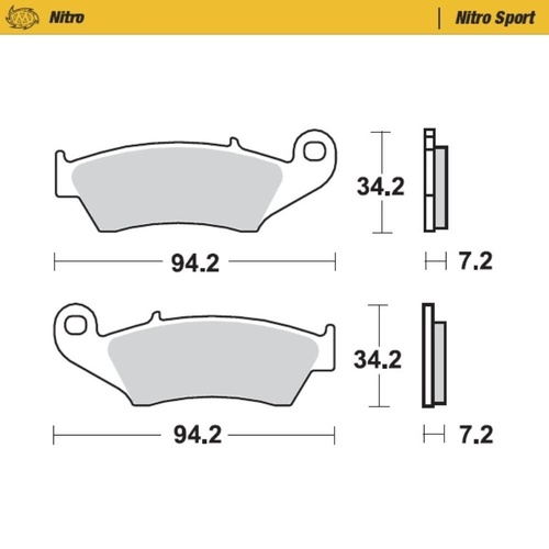 Moto-Master Gas Gas MC 250 2000-2012 Nitro Sport Front Brake Pads