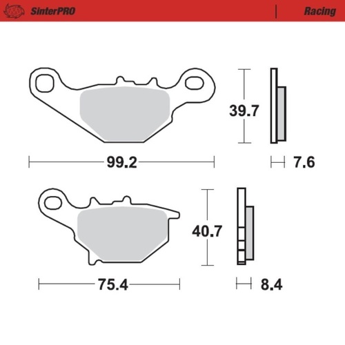 Moto-Master Suzuki SinterPro Racing Left Front Brake Pads (MM-093511)