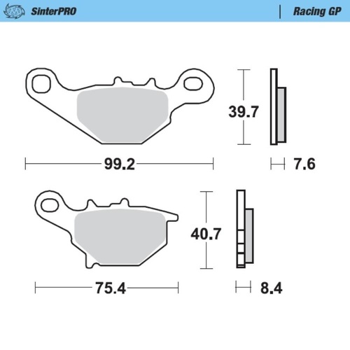 Moto-Master Suzuki SinterPro Racing GP Left Front Brake Pads (MM-093512)