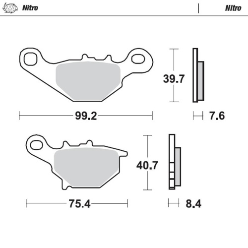 Moto-Master Suzuki Nitro Sport Left Front Brake Pads (MM-093521)