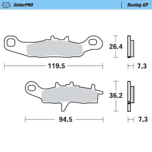 Moto-Master Husqvarna SM 610 IE 2007-2009 SinterPro Racing GP Front Brake Pads