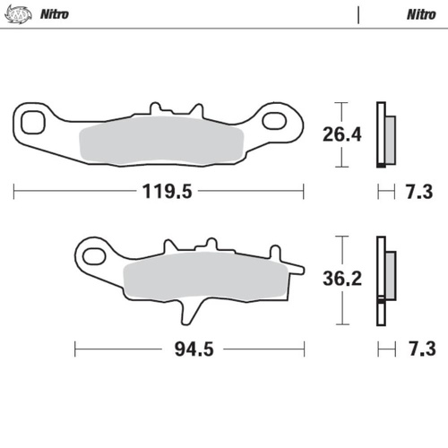 Moto-Master Husqvarna SM 610 IE 2007-2009 Nitro Front Brake Pads