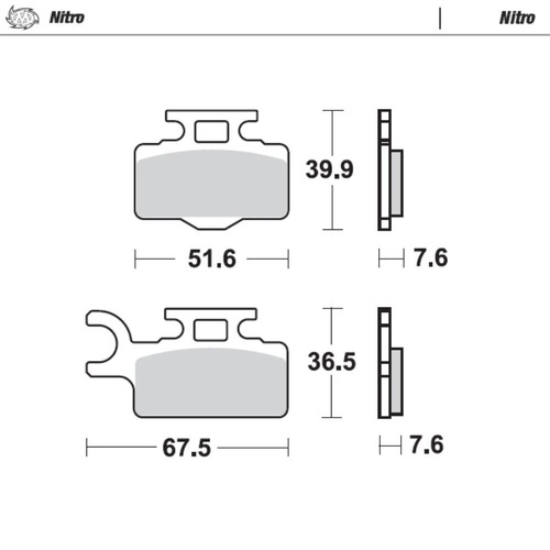 Moto-Master Suzuki Nitro Sport Left Front Brake Pads (MM-094121)