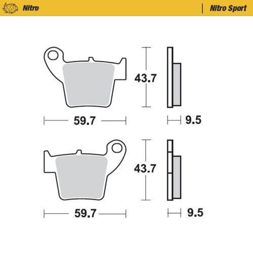 Moto-Master Honda Nitro Sport Rear Brake Pads (MM-094322)