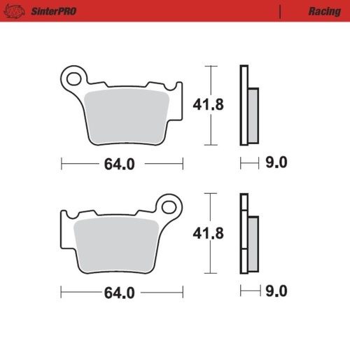 Moto-Master Husqvarna CR 250 2005 SinterPro Racing Rear Brake Pads
