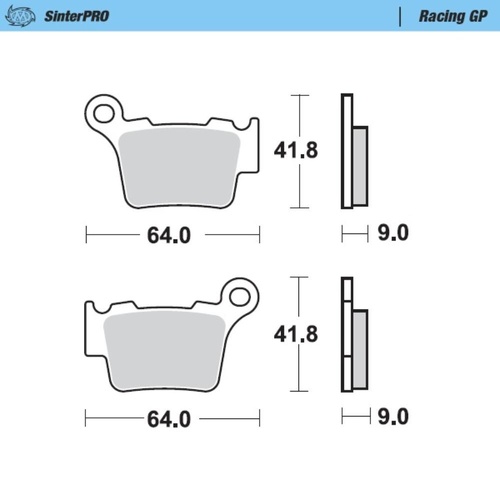 Moto-Master Sherco SinterPro Racing GP Rear Brake Pads 300 SEF SIX DAYS 2014-2024