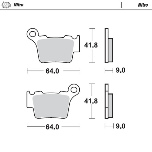 Moto-Master Gas Gas MC 250 2022-2025 Nitro Rear Brake Pads