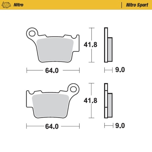 Moto-Master Husqvarna Nitro Sport Rear Brake Pads (MM-094422)