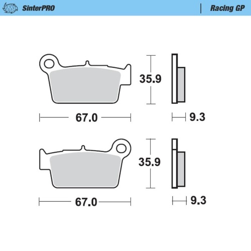 Moto-Master Aprilia SinterPro Racing GP Rear Brake Pads