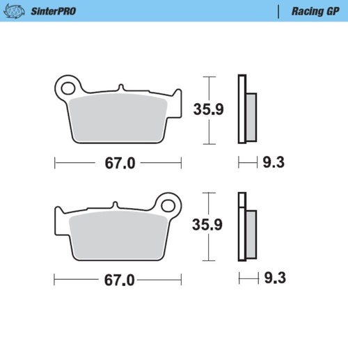Moto-Master Gas Gas EC 300 2012-2020 SinterPro Racing GP Rear Brake Pads