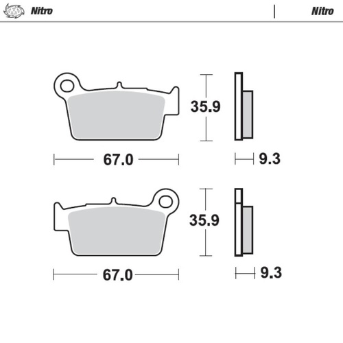 Moto-Master Gas Gas EC 200 2012-2020 Nitro Rear Brake Pads