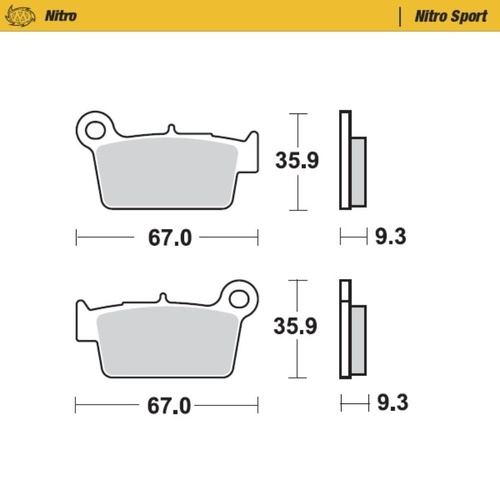 Moto-Master Gas Gas Nitro Sport Rear Brake Pads (MM-094522)