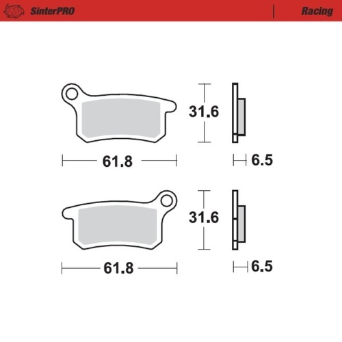 Moto-Master Husqvarna SinterPro Racing Left Front Brake Pads (MM-094611)