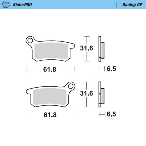 Moto-Master Husqvarna Rear MXJ Caliper (MM-210101) Brake Pads