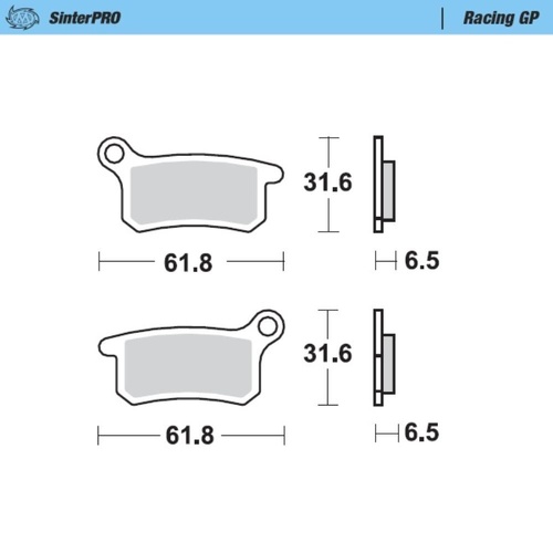 Moto-Master Gas Gas MC 65 2021-2022 SinterPro Racing GP Rear Brake Pads