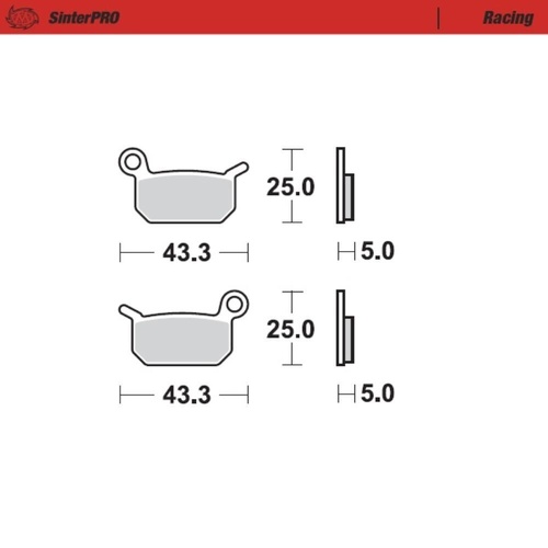 Moto-Master Cobra SinterPro Racing Left Front Brake Pads