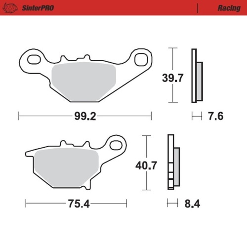 Moto-Master Suzuki RM 85 2005-2025 SinterPro Racing Rear Brake Pads