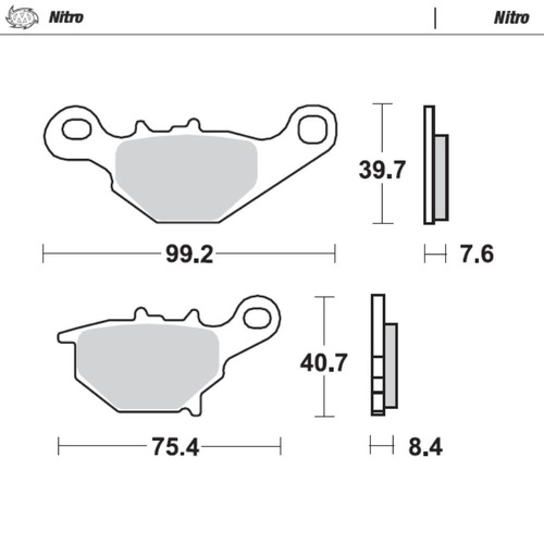 Moto-Master Suzuki RM 85 L 2005-2025 Nitro Rear Brake Pads