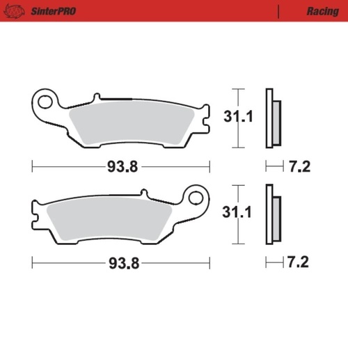 Moto-Master Yamaha WR 450 F 2016-2020 SinterPro Racing Front Brake Pads