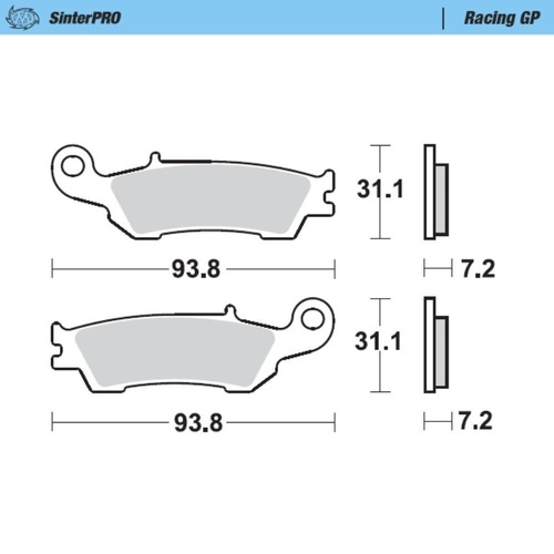 Moto-Master Yamaha WR 450 F 2016-2020 SinterPro Racing GP Front Brake Pads