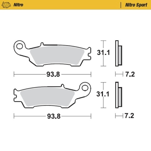 Moto-Master Yamaha Nitro Rear Brake Pads (MM-094922)
