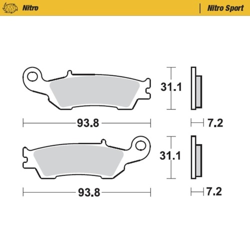 Moto-Master Yamaha YZ 125 2008-2021 Nitro Sport Front Brake Pads