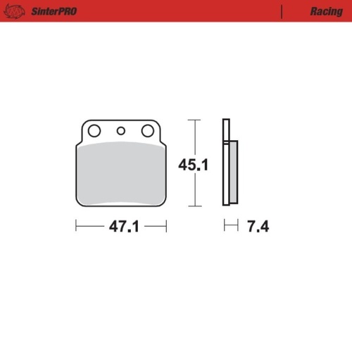 Moto-Master Suzuki LTR 450 2006-2011 SinterPro Racing Rear Brake Pads