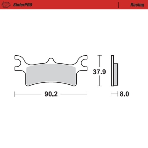 Moto-Master Polaris SinterPro Racing Rear Brake Pads (MM-095611)