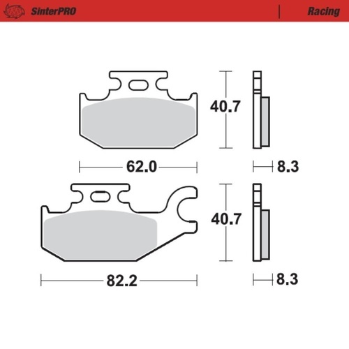 Moto-Master Suzuki LTA/F 400 2013-2021 SinterPro Racing Left Front Brake Pads