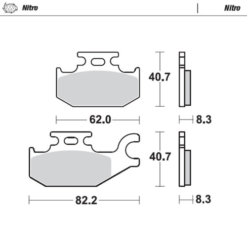 Moto-Master Suzuki LTA/F 400 2013-2021 Nitro Sport Left Front Brake Pads