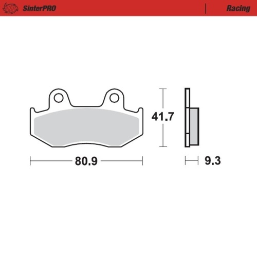 Moto-Master Yamaha YFZ 450 2025 SinterPro Racing Rear Brake Pads