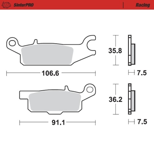 Moto-Master Yamaha SinterPro Racing Front Brake Pads (MM-096011)