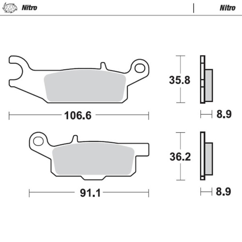 Moto-Master Yamaha Nitro Rear Brake Pads (MM-096121)