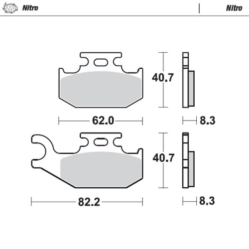 Moto-Master Suzuki LTA/F 400 2013-2021 Nitro Sport Right Front Brake Pads