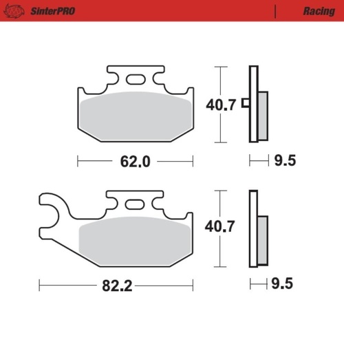 Moto-Master Yamaha SinterPro Racing Rear Brake Pads (MM-096411)