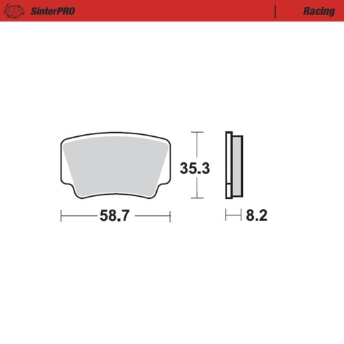 Moto-Master KTM 450 XC-F 2008-2010 SinterPro Racing Rear Brake Pads