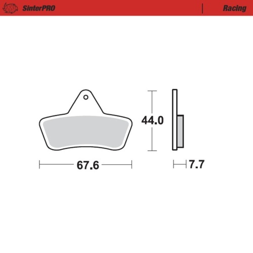 Moto-Master Arctic Cat 2X4 300 1998-2003 SinterPro Racing Rear Brake Pads