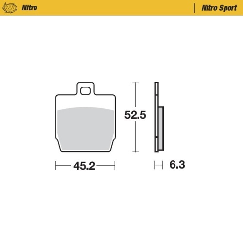 Moto-Master Yamaha NS 50 AEROX 2013-2018 Nitro Sport Rear Brake Pads