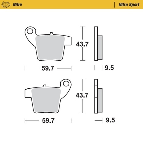 Moto-Master Husqvarna Rear Caliper Brake Pads (MM-099022)