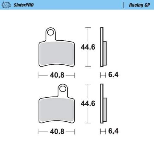 Moto-Master Beta REV3 125 2006-2009 SinterPro Racing GP Rear Brake Pads