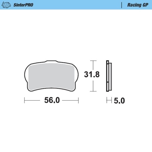 Moto-Master Gas Gas TXT RACING 250 2017-2018 SinterPro Racing GP Left Front Brake Pads