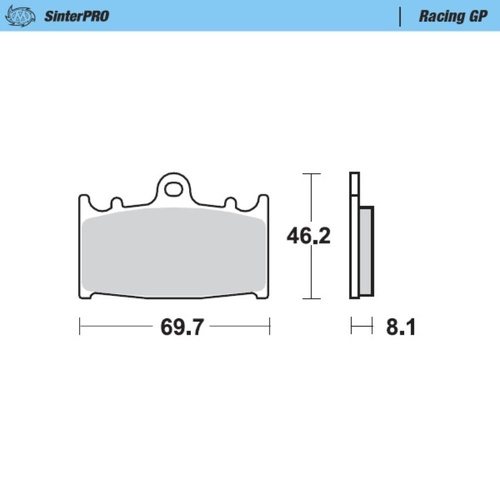 Moto-Master Gas Gas EX 250 2022-2025 Supermoto Racing GP Front Brake Pads